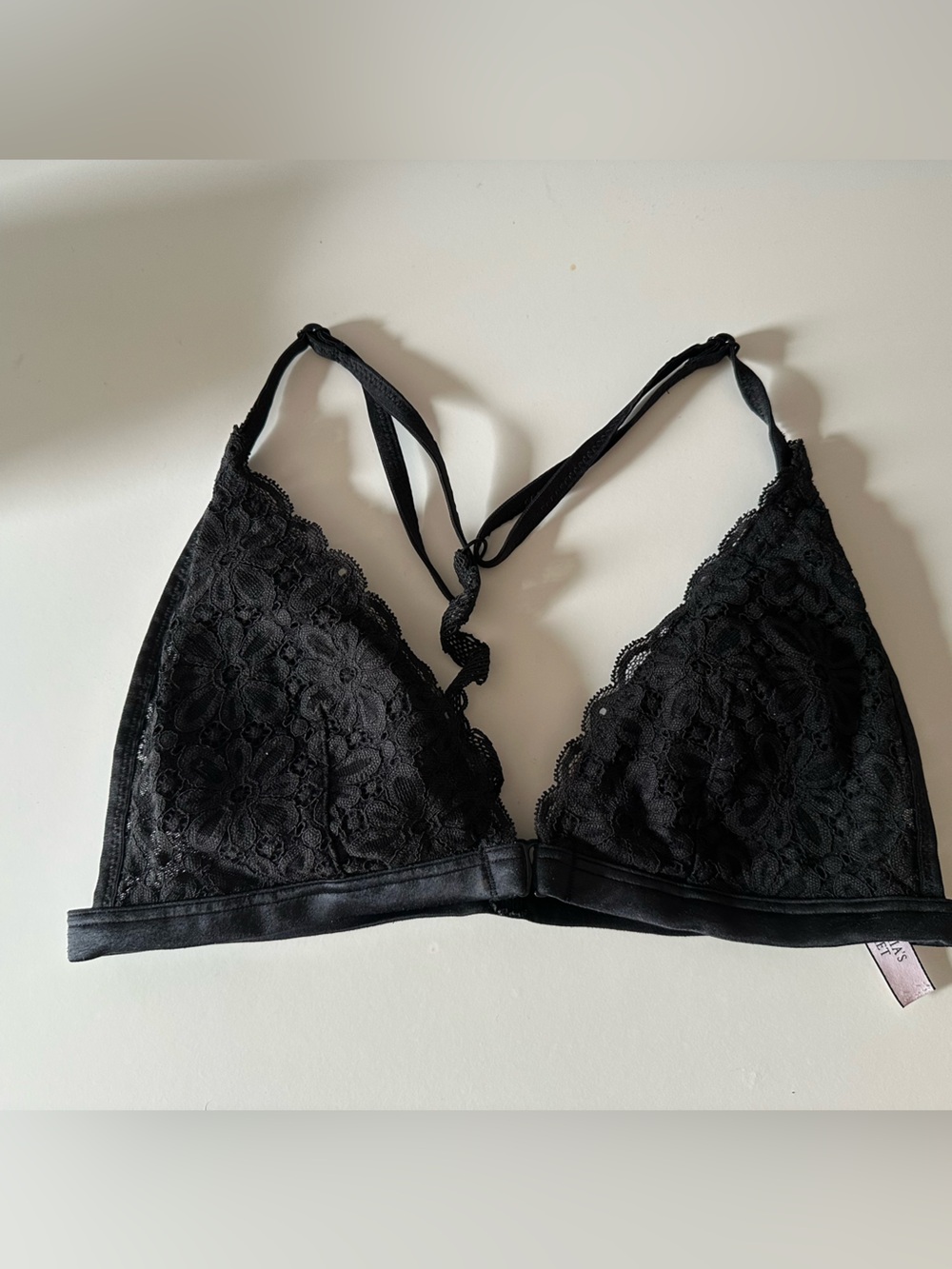 Victoria's Secret Black Lace Bralette with Mesh Lining